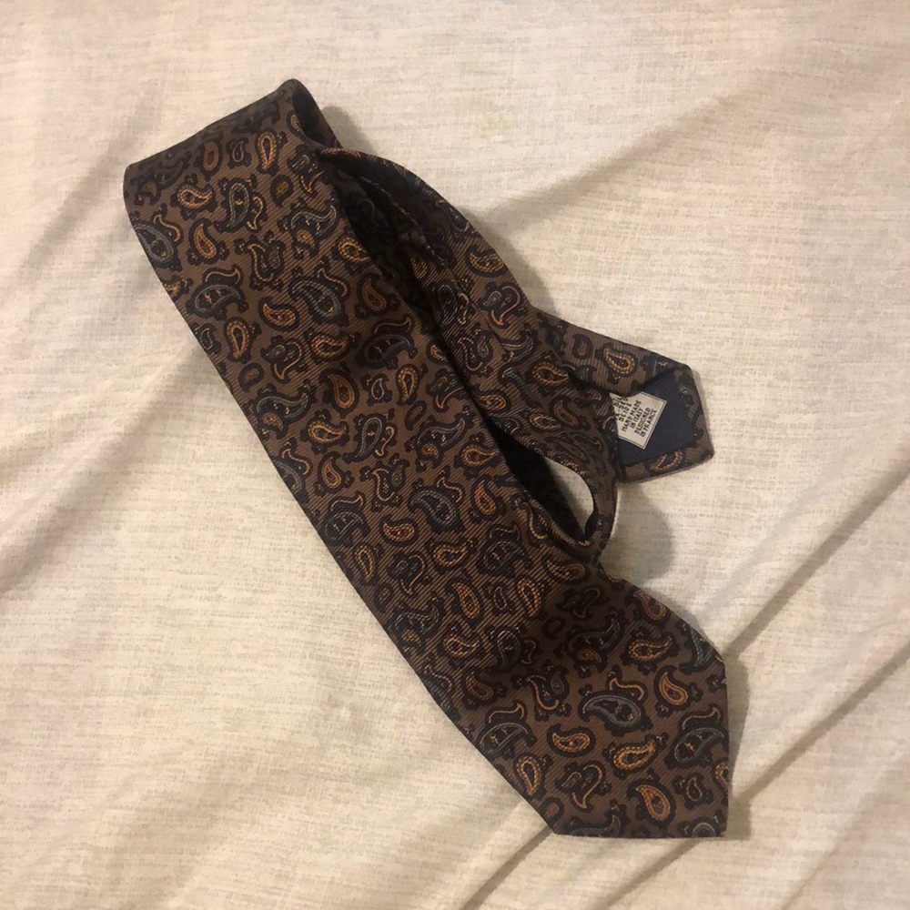 Ben Silver Paisley Chocolate tie